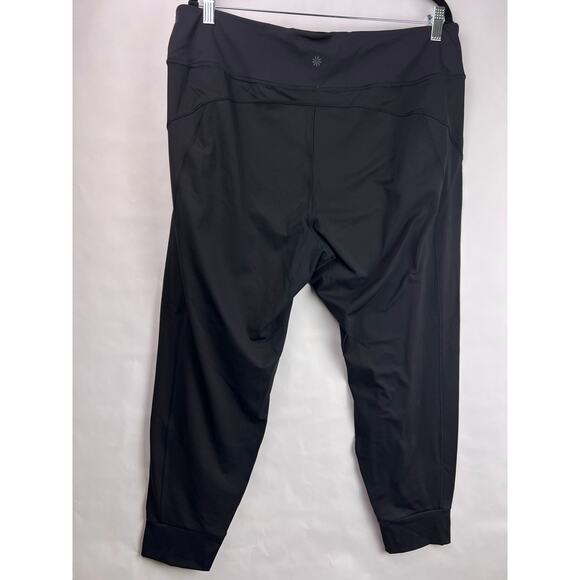 Athleta Distance Jogger Black Nylon Spandex Lightweight Zip Pocket Pants XL - Picture 4 of 15
